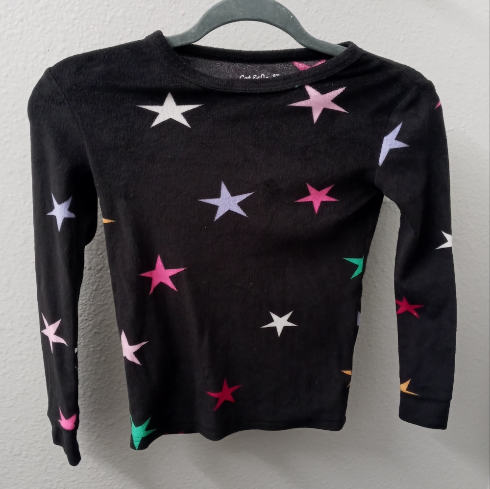 Star Print Girls Pajama Shirt